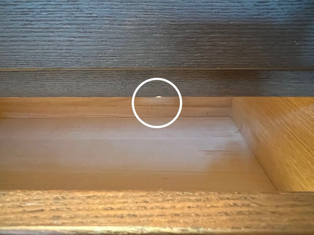 無印良品 木製チェスト 4段ワイド タモ材突板 ダークブラウン