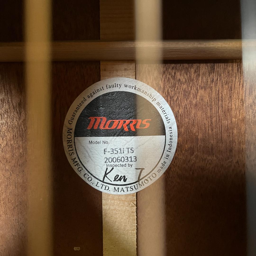 Morris F-351i TS アコースティックギター 純正ケース付き 美品