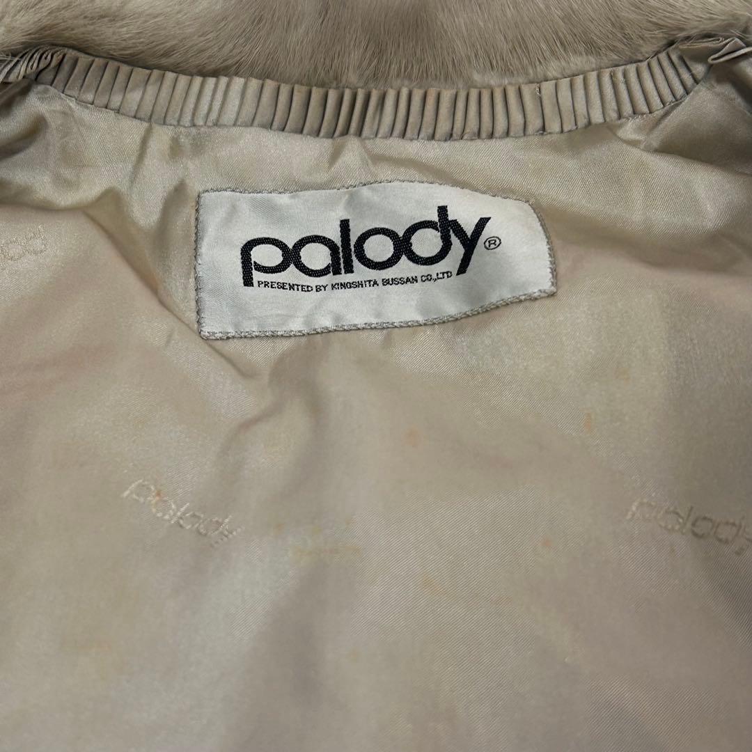 サファイアミンク　ギザミ　リアルファー　毛皮　コート　ミドル丈　デザイン◎ L