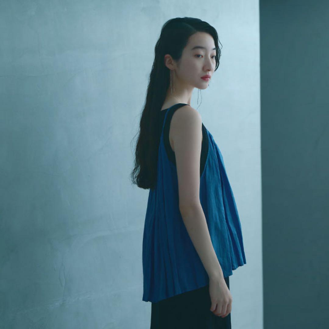 中川政七商店　藍染　ギャザーキャミソール　完売商品