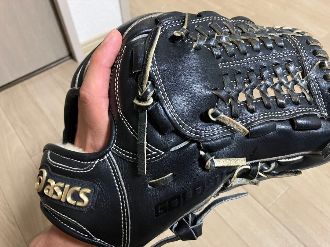 asics GOLDSTAGE 硬式グローブ 黒
