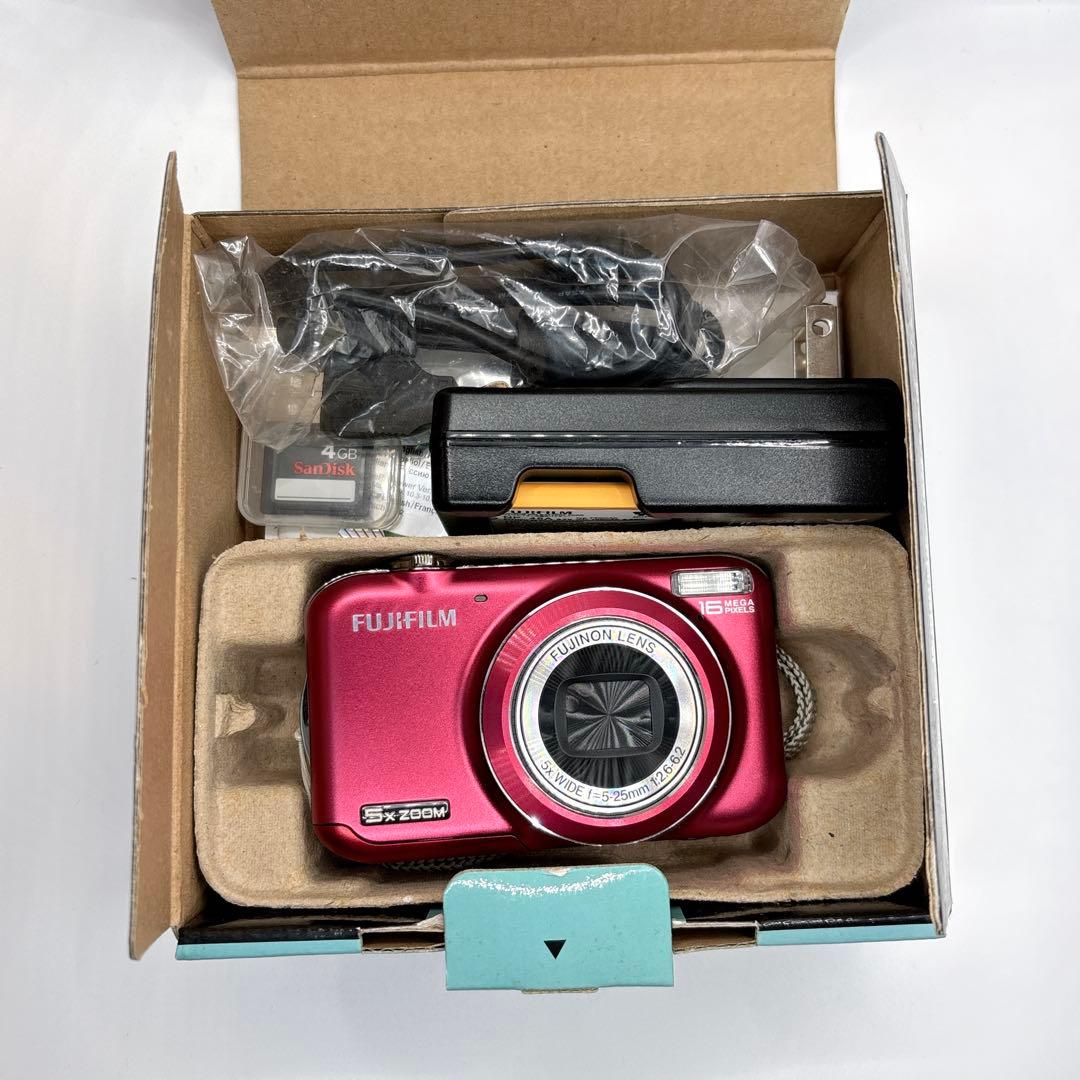 FUJIFILM FinePix JX400 レッド デジカメ　コンデジ　カメラ