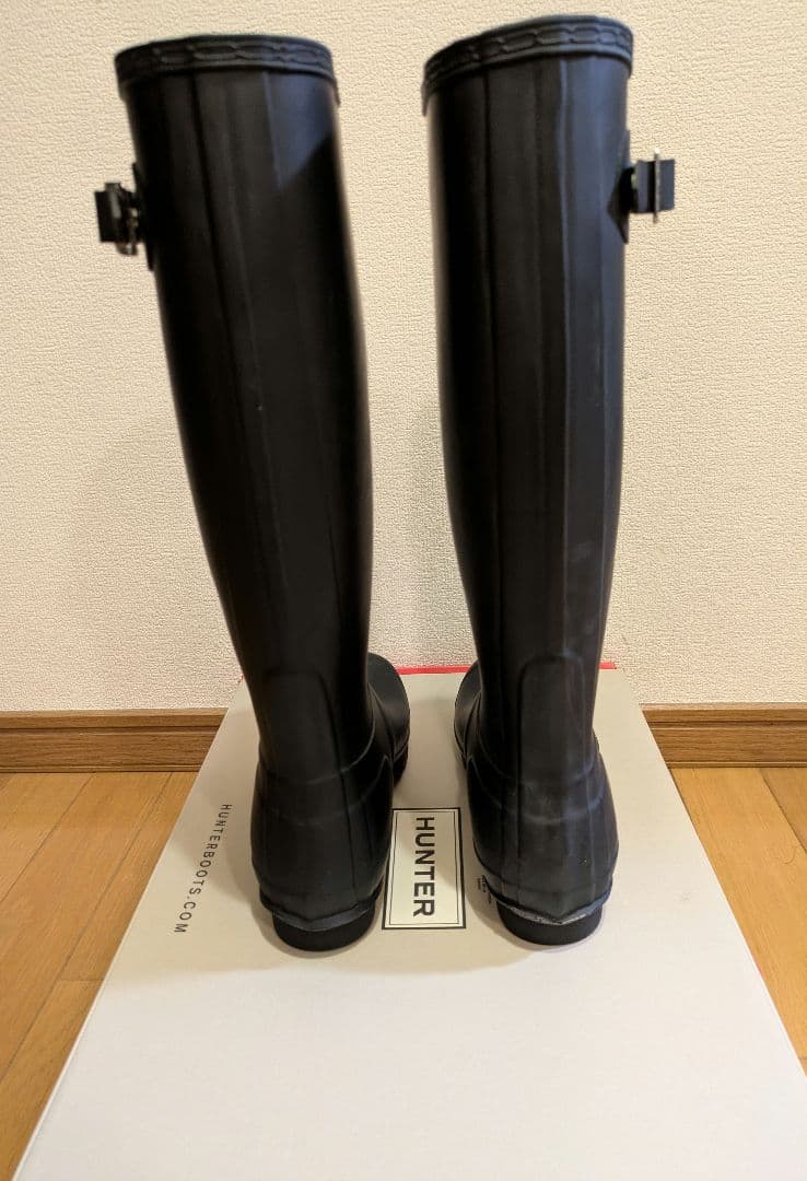 【美品】hunter レインブーツ 38size ブラック