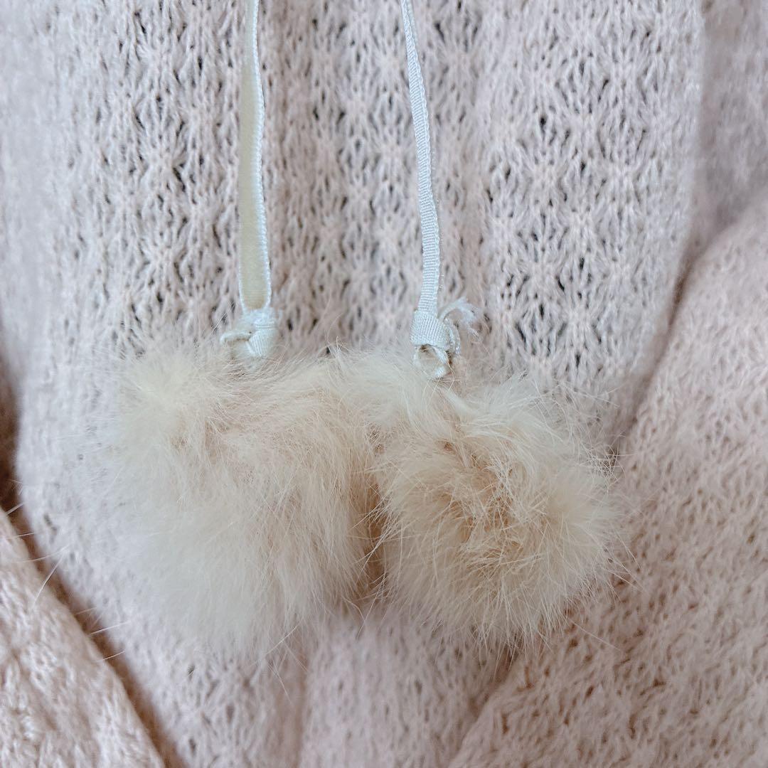 00s LIZLISA系 ラビットファー ぽんぽん チュニック 姫カジ 平成