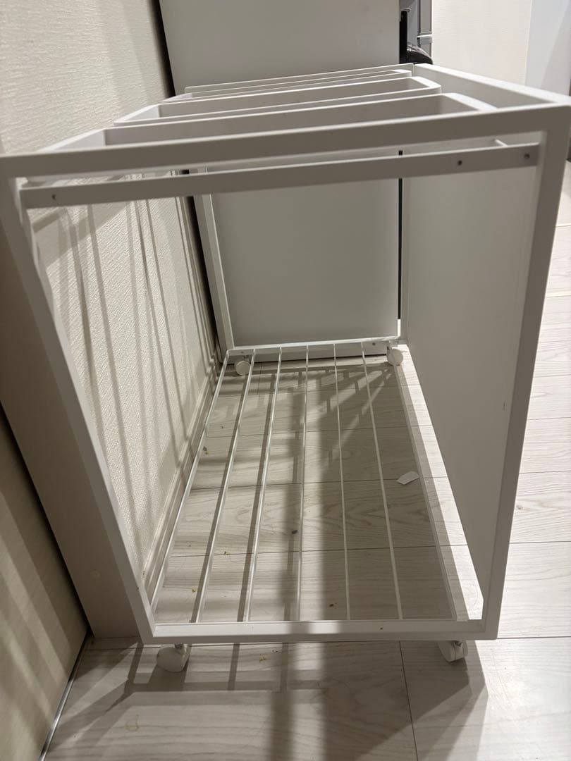 山崎実業　目隠し 分別 ダストワゴン 45L 3分別 ホワイト