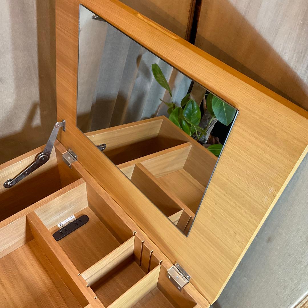 も*へ様 コンパクトドレッサー ナチュラル ミッドセンチュリー 化粧台 鏡台 2