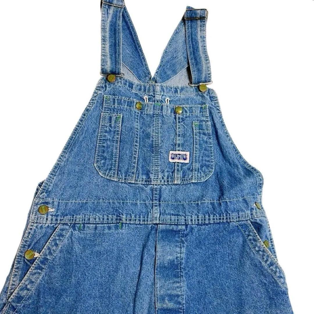 希少 80s USA製 ビッグスミス デニム オーバーオール 36 米国