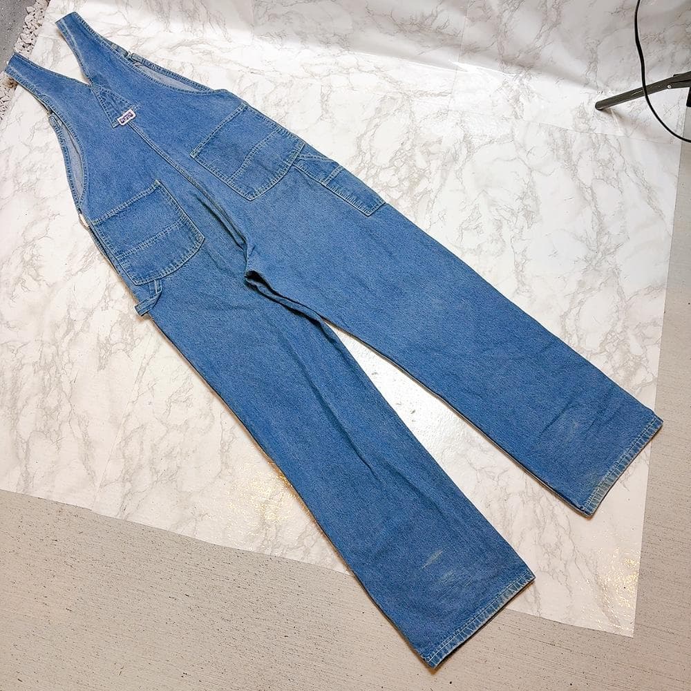 希少 80s USA製 ビッグスミス デニム オーバーオール 36 米国