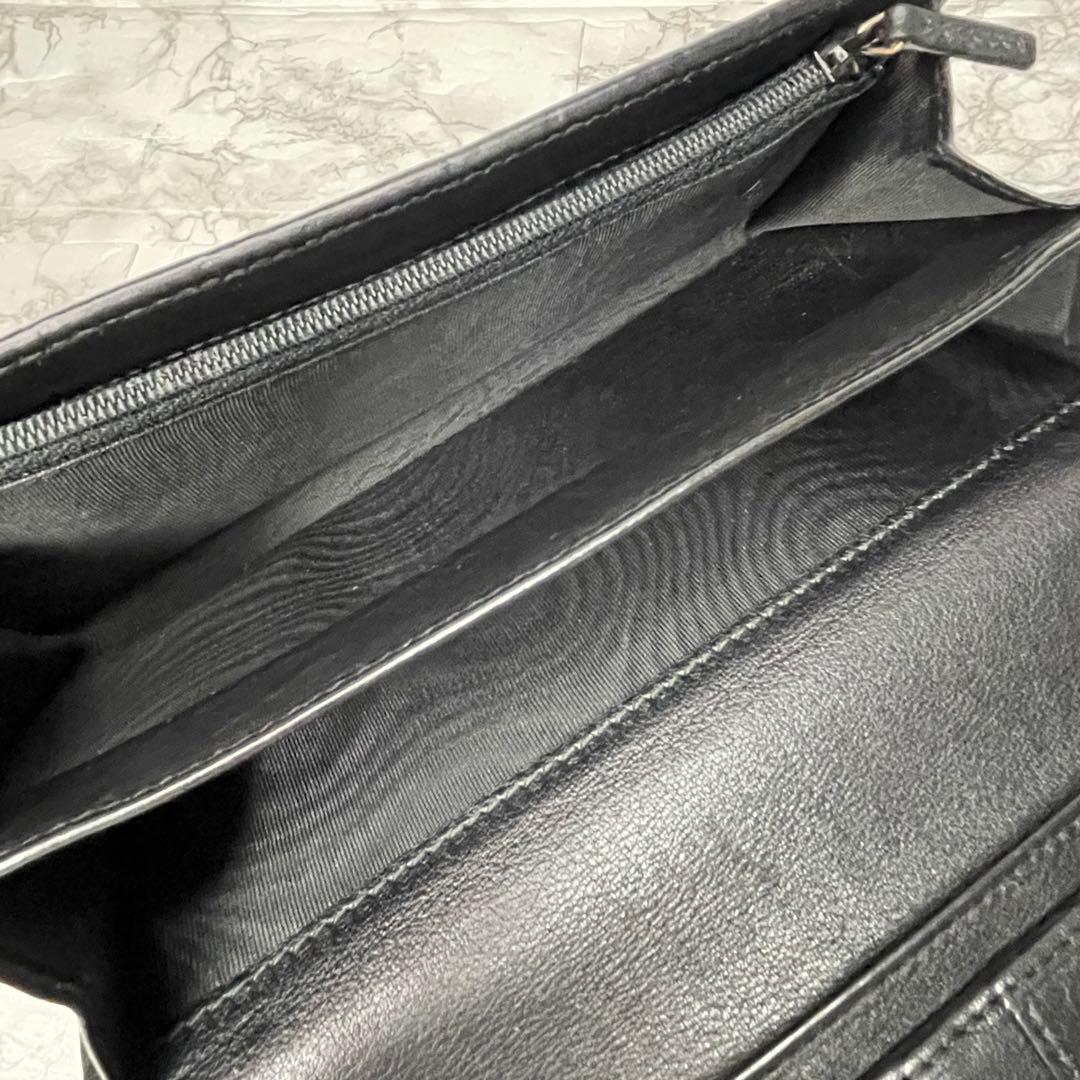 グッチ GUCCI グッチシマ 長財布 GGレザー ブラック