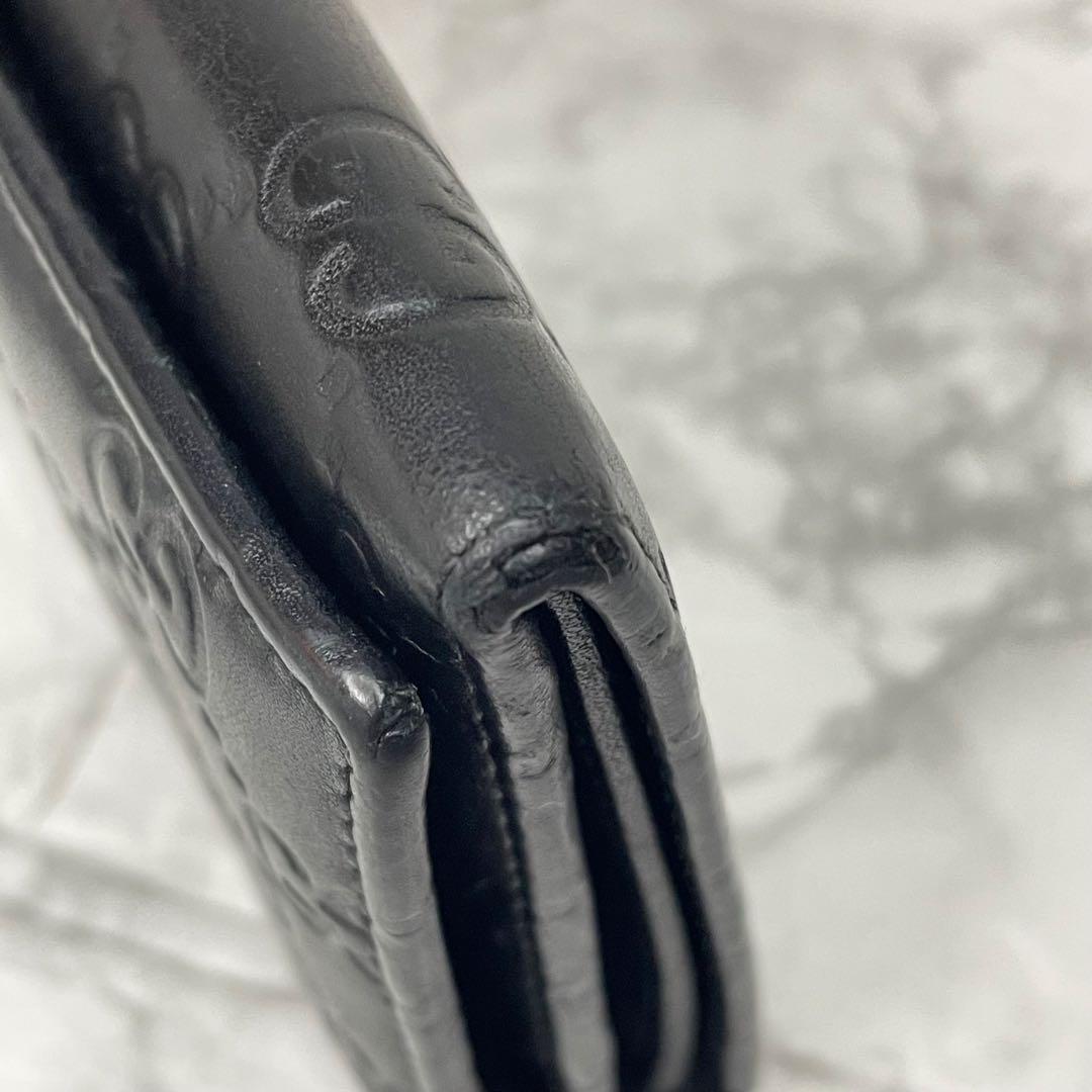 グッチ GUCCI グッチシマ 長財布 GGレザー ブラック