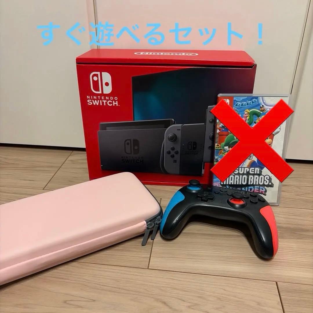 新品同様Nintendo Switch グレー　SDカード64GB すぐ遊べる！