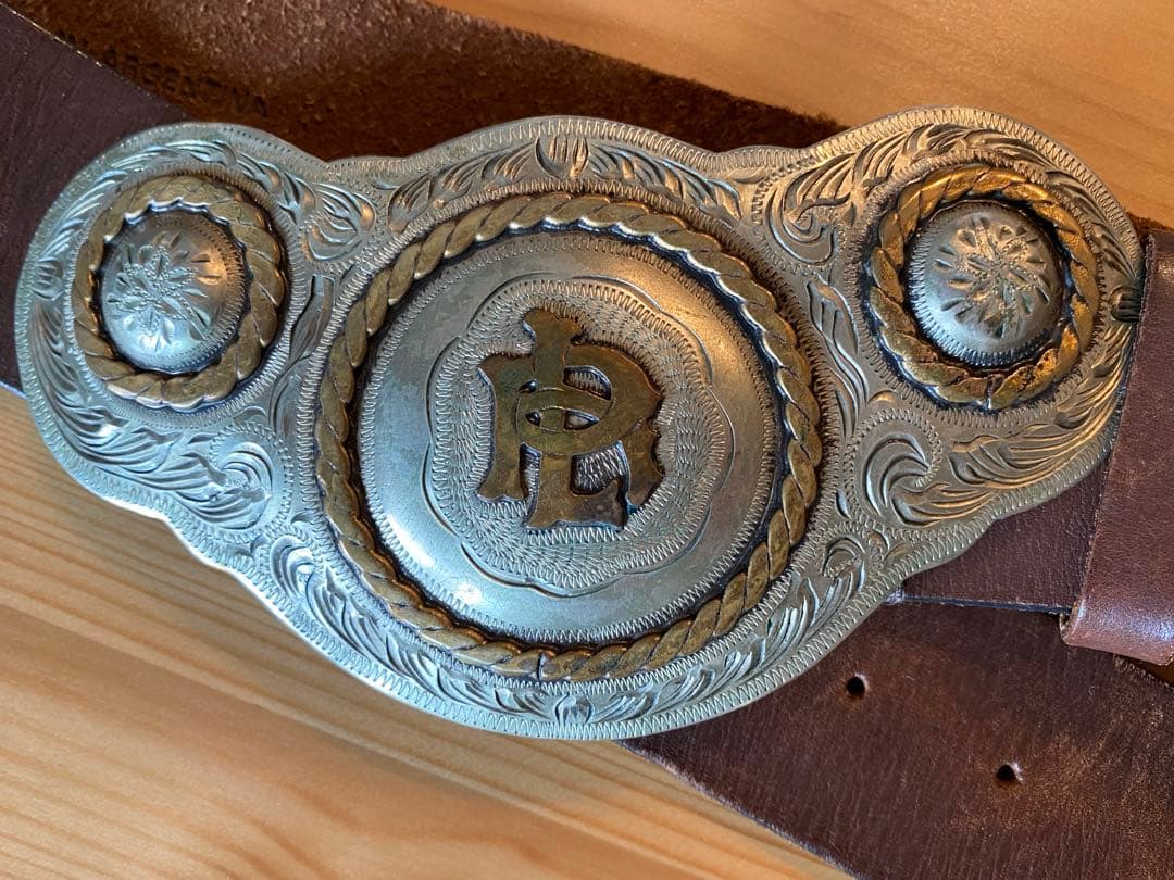 ✴︎お値下げ✴︎★希少品★ポロ・ラルフローレンPRLロゴ バックル付き本革ベルト