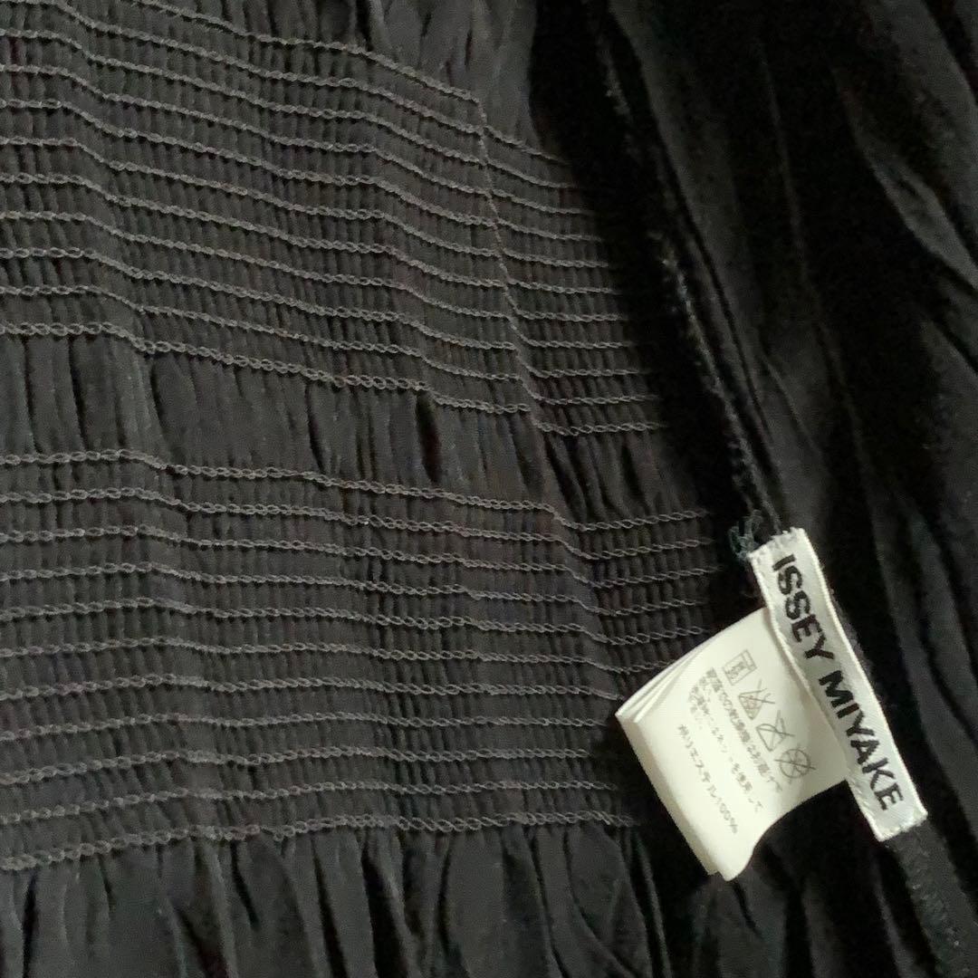 【美品】ISSEY MIYAKE シャツジャケット　2（M相当）　プリーツ　黒