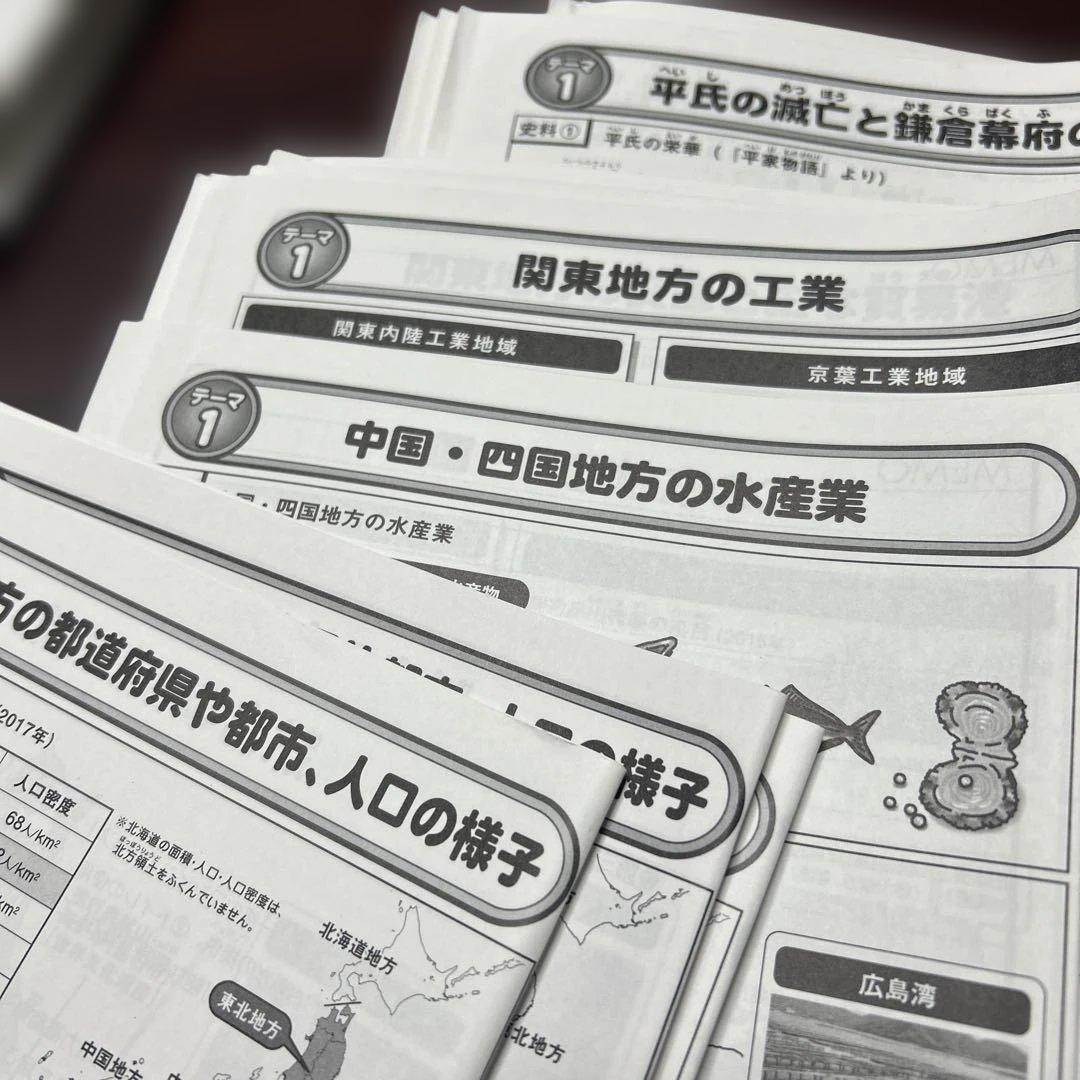 ⑤ サピックス　SAPIX 5年　社会　希少　通年重要内容まとめ❣️ フルセット