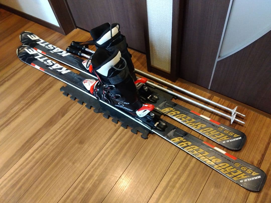 美品【ハイエンド】KASTLE 学生・男女兼用/スキーセット・メンテ・WAX済✔