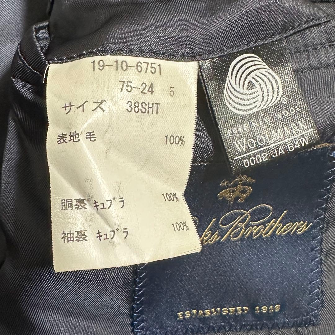 38(M)美品✨サクソン　ブルックスブラザーズ　紺ブレザー　金ボタン　テーラード