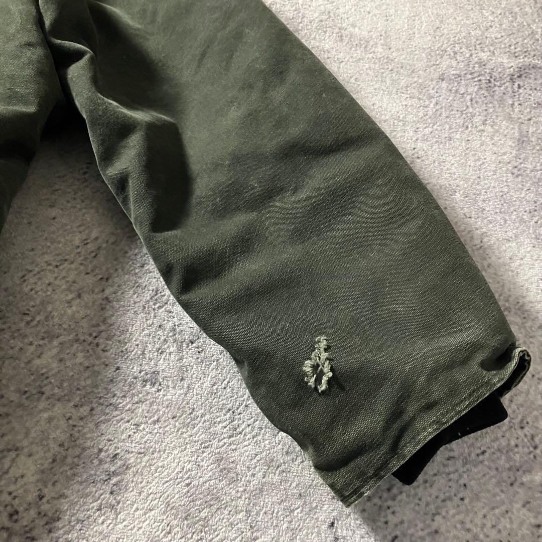 Carharttカーハート00sトラディショナルジャケットダック地裏モスグリーン