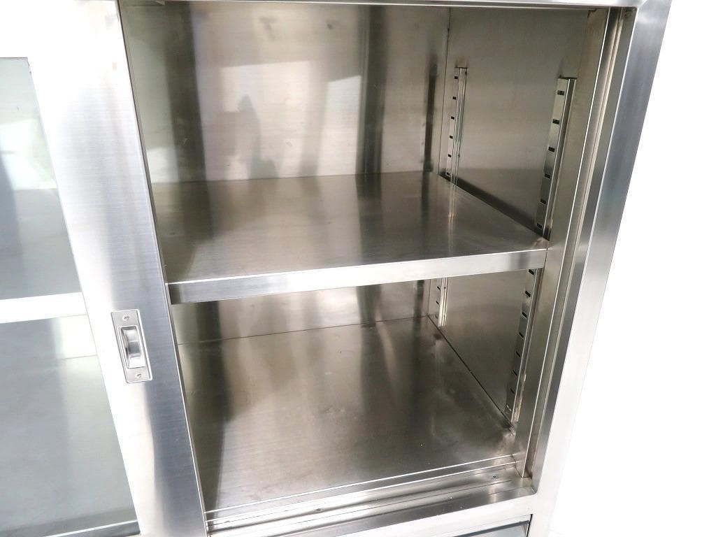 ステンレス　モダン　収納　キャビネット　ドロアー　工具箱　サイドボード