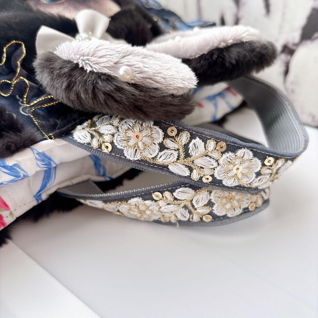 牡*格様 コヤンイサムチョン　バック　クラウディちゃん 艶ハート　ネイビー