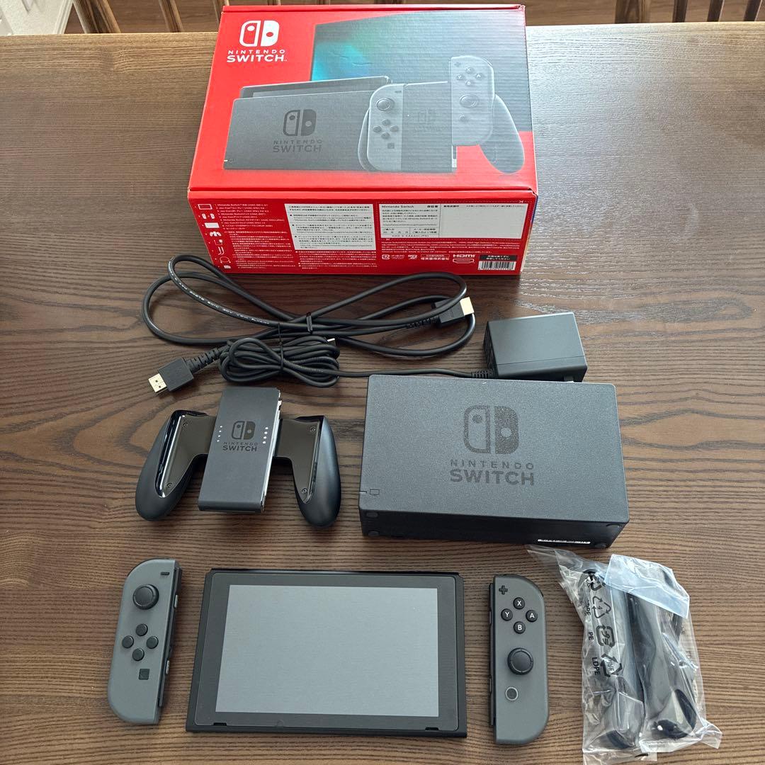 Nintendo Switch ニンテンドースイッチ 本体 グレー ソフト付き