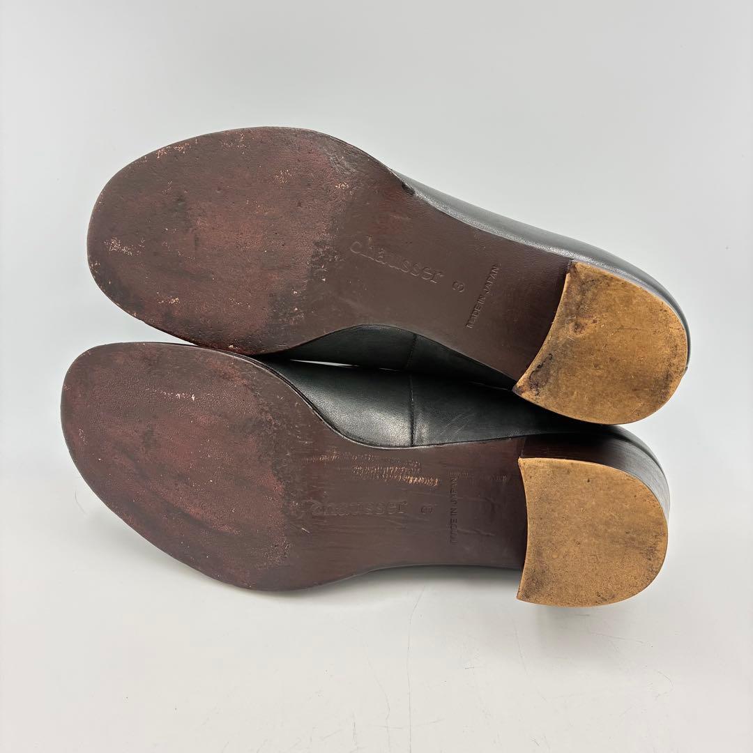 美品✨ショセ レザー レースアップ パンプス モスグリーン 23cm