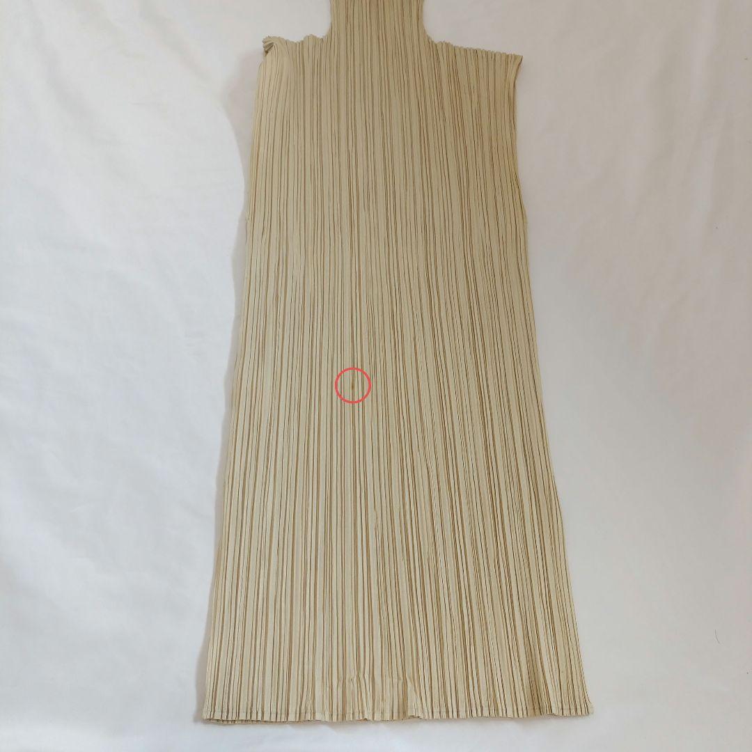 PLEATS PLEASE ベージュ ハイネック　ノースリーブ　チュニック