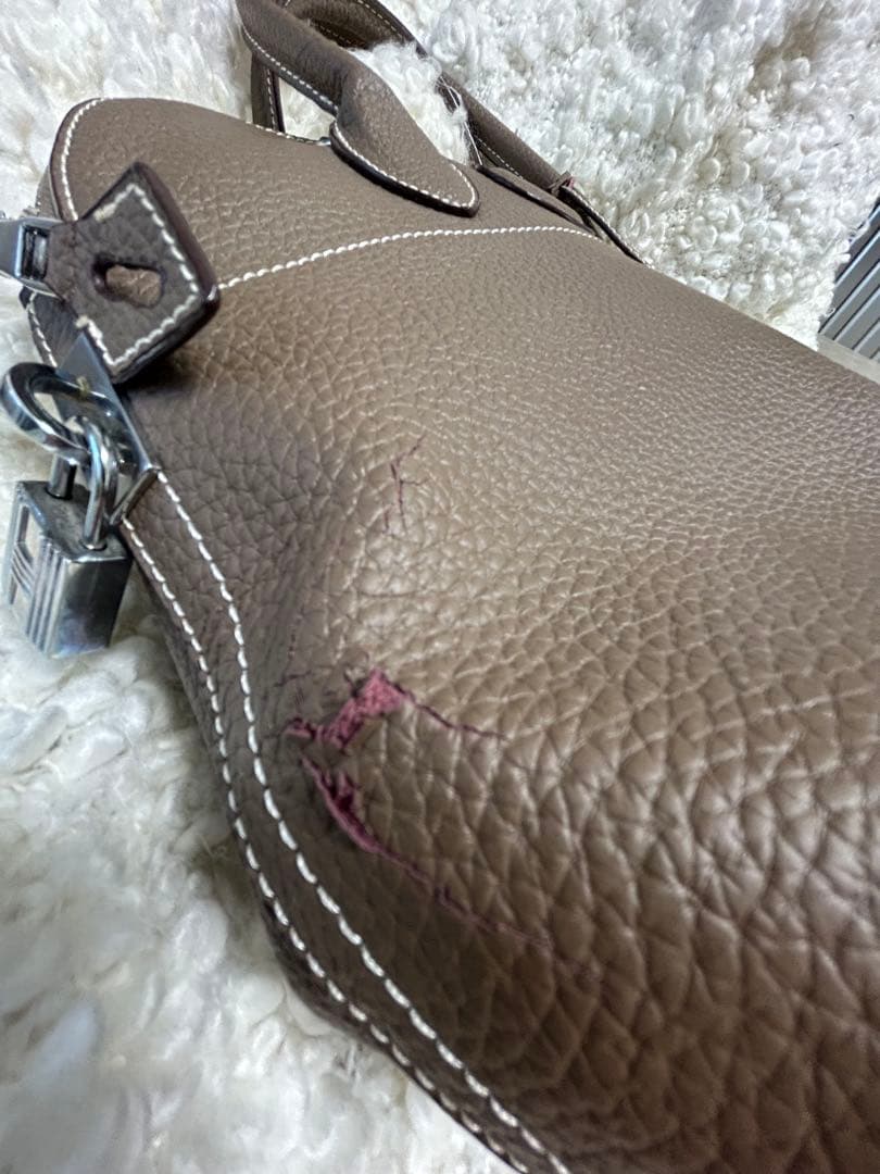 ワケアリ　本革　ノーブランド　エトープ　レディース　ハンドバック