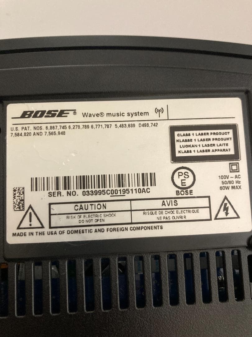 Bose Wave music system　CD ラジオ