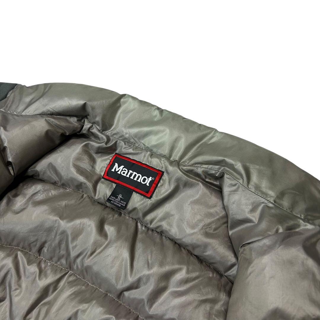 00's Marmot ダウンジャケット ドローコード付き メンズXLベージュ系