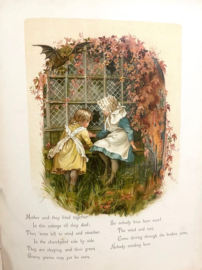 No.366 希少 古書 洋書 絵本 アンティーク ビクトリアン 詩集 児童書