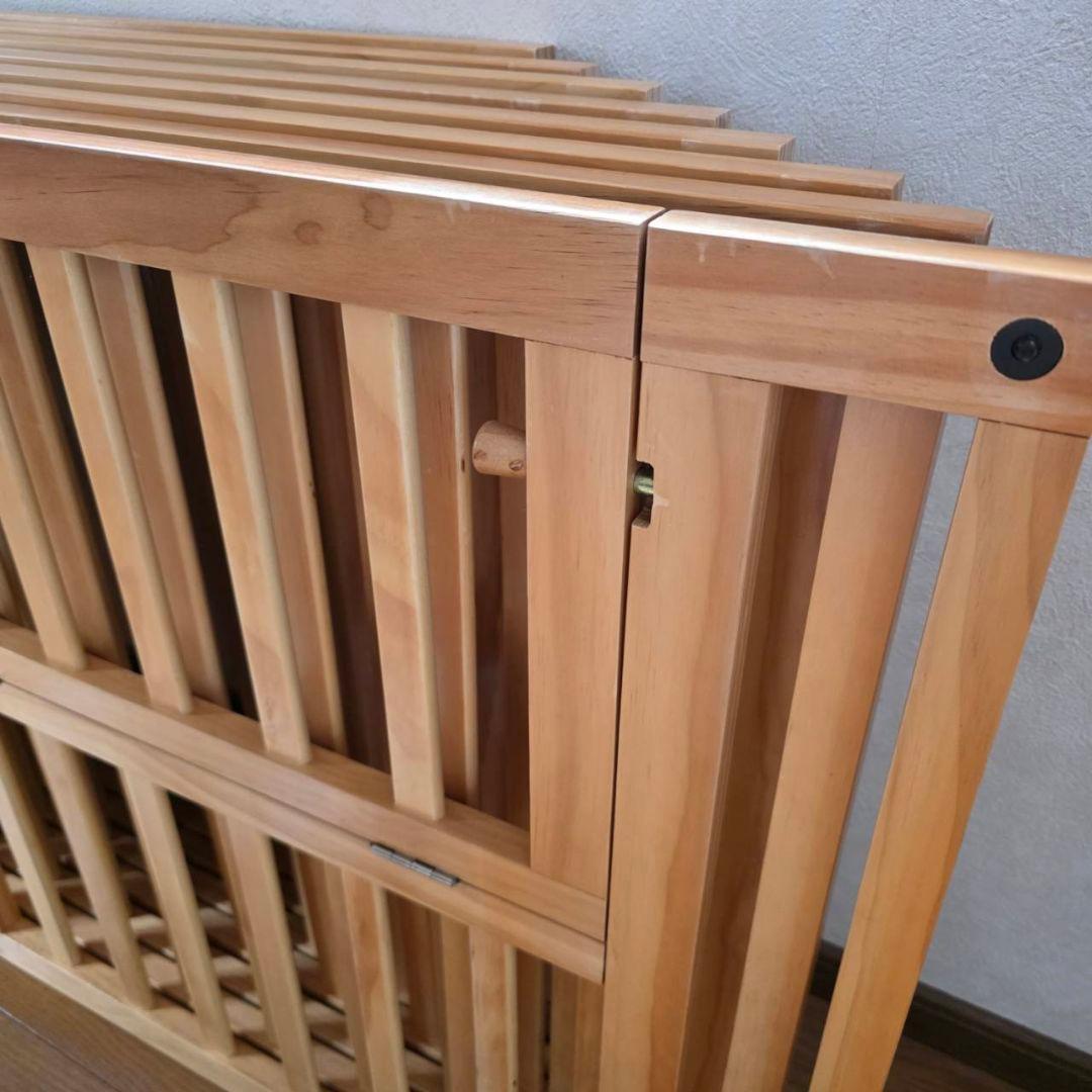 日本育児 ベビーサークル 折り畳み木製サークル 8枚 フレックス 完品