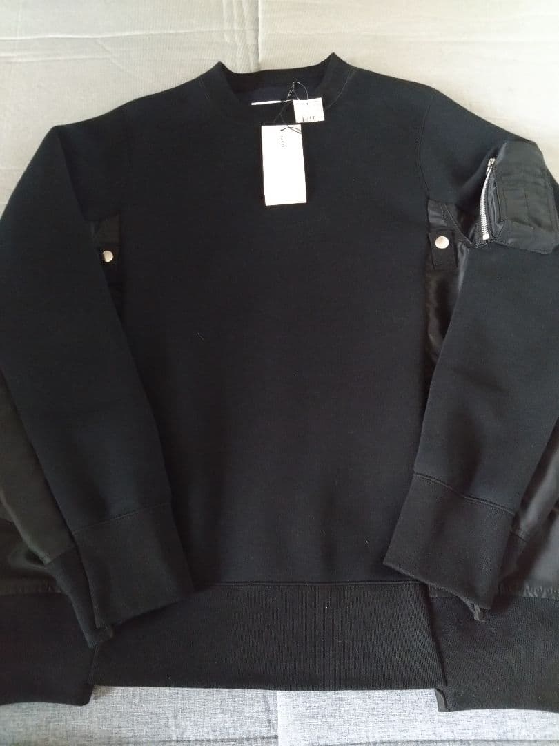 size３　sacai 25aw購入　スポンジスウェット　ブラック