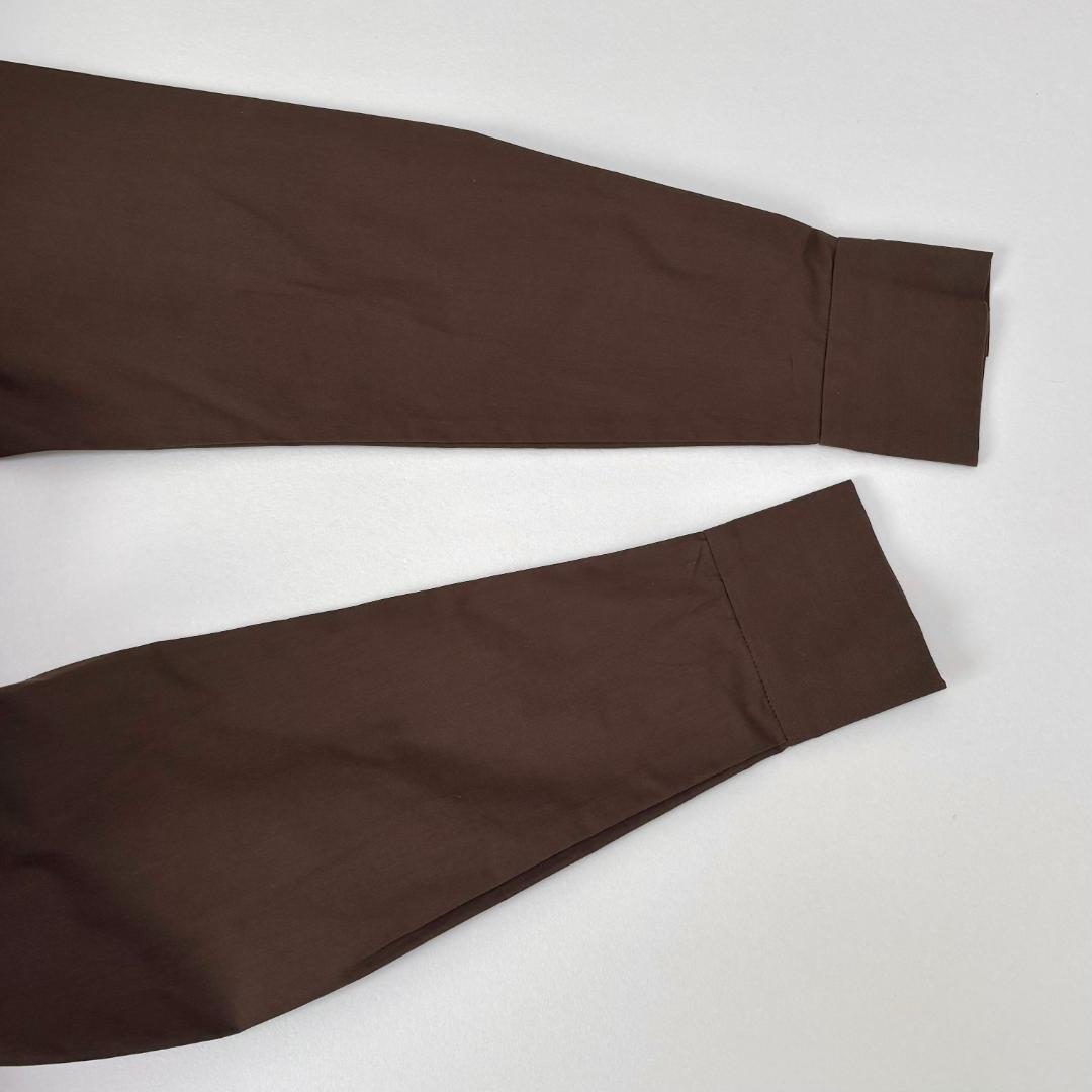 新品タグ付✨アンタイトル Oggi掲載 2WAYフレアシャツドレス ブラウン　S