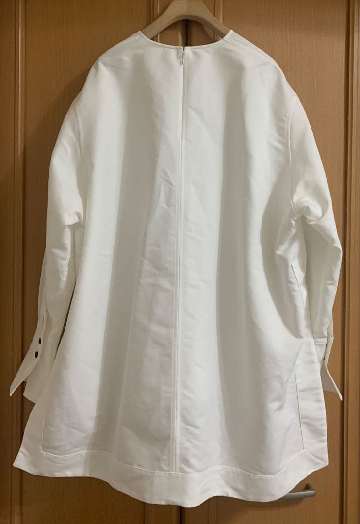 人気完売　LOHEN ローヘン　ハイカウントダブルクロス ノーカラーブラウス