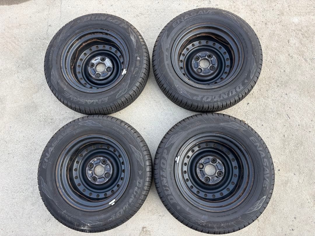 スズキ純正13インチスチールホイール/サマータイヤ4本セット