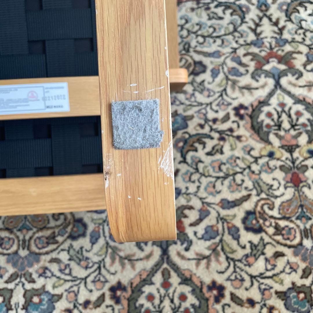 無印良品　リビングでもダイニングでもつかえるソファチェア・オーク材①