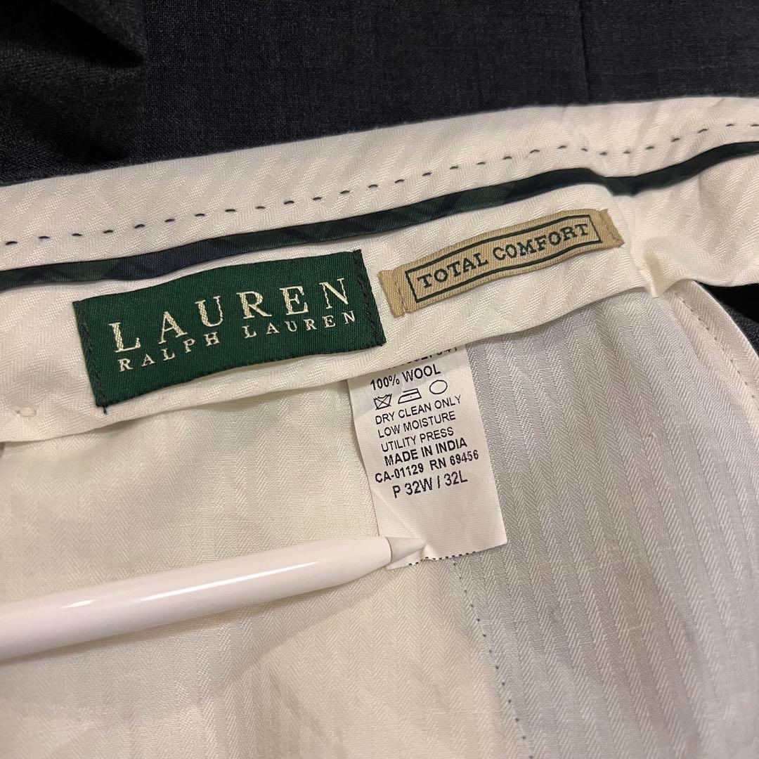パンツ LAUREN RALPH LAUREN two tuck wool slacks