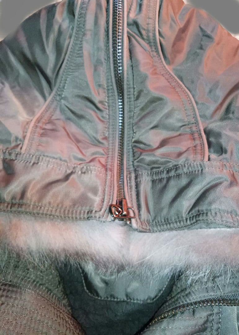 珍しいヴィンテージG.O.Aライダーズジャケットフードファー付きJK カーキ