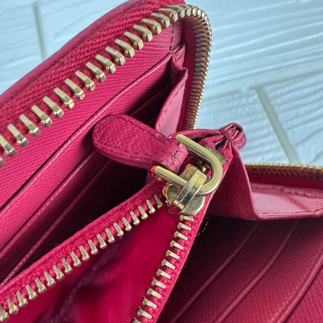 ✨レア✨ PRADA プラダ ダイヤモンド パッチワーク 長財布 ピンク 箱付き