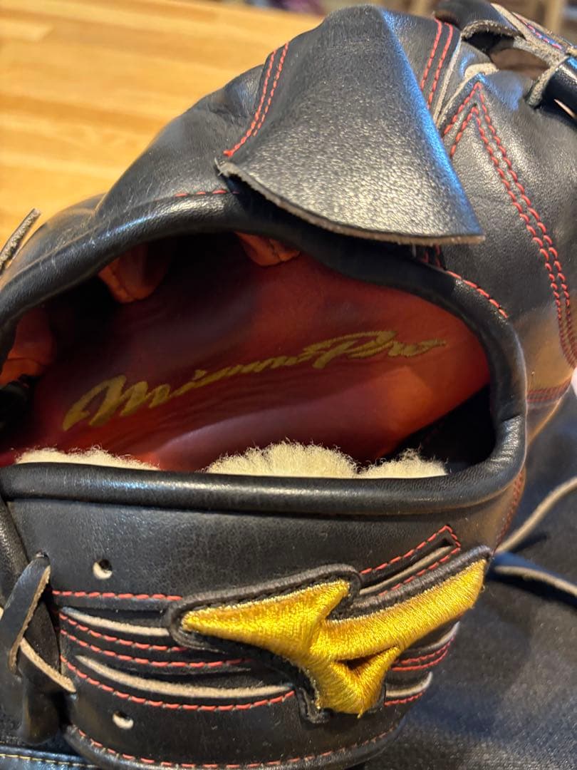 最終価格　Mizuno Pro ミズノプロ　グローブ 黒 レザー 投手用