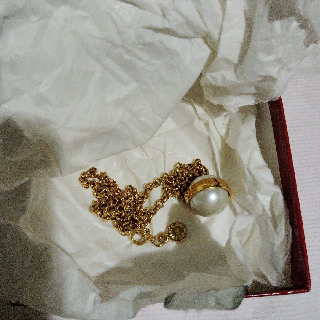 CELINE パール ゴールドトーン ネックレス