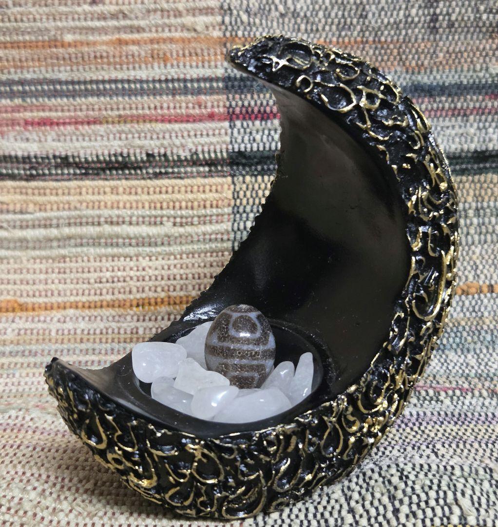 052　天珠　楕円形　虎牙蓮花天珠　dzibeads！