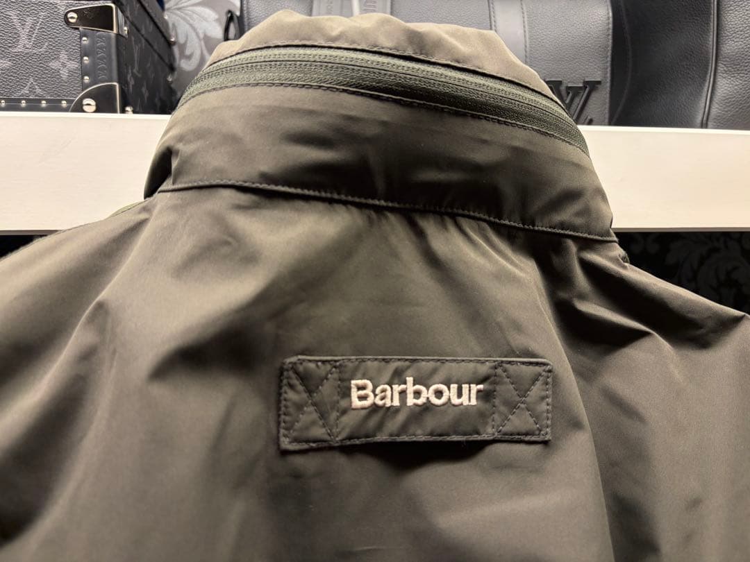 Barbour バブアー レア品 防水ナイロンジャケット オリーブグリーン