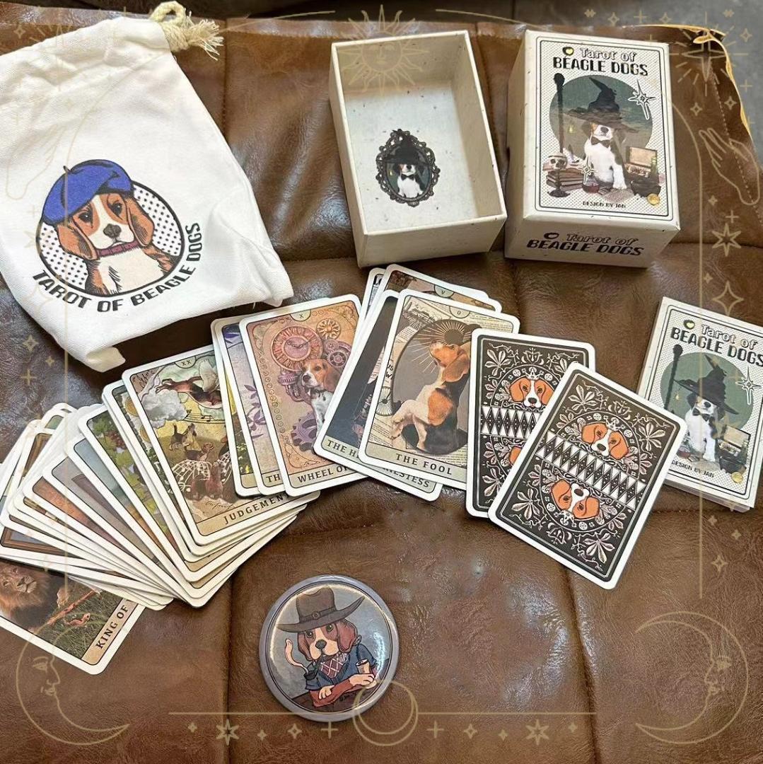 【正規品タロットカード】ビーグル犬好きさん必見✨超キュートなビーグル犬のデッキ