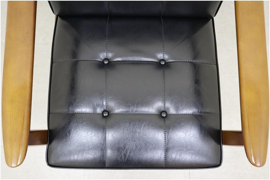 カリモク60 ロクマル Kチェア 1シーター スタンダード ブラック ソファ