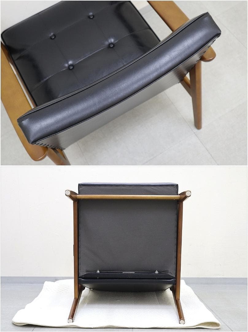 カリモク60 ロクマル Kチェア 1シーター スタンダード ブラック ソファ
