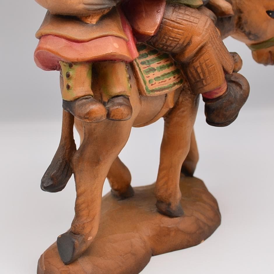 雨の中を走る　ANRI　サラケイ　木彫り人形　イタリア　高さ26ｃｍ　レア