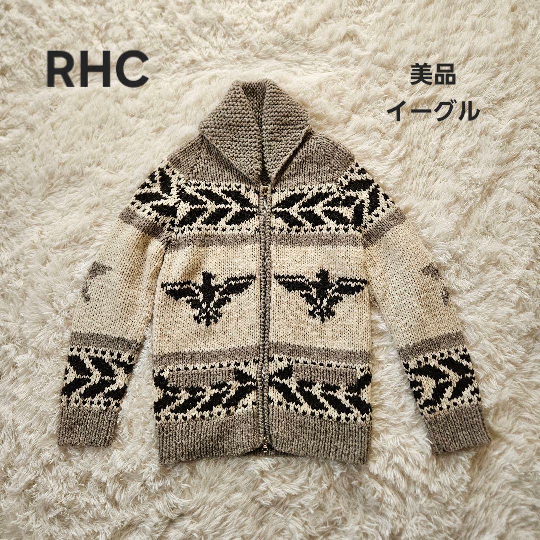 【RHC】美品 ロンハーマン カウチンニット 100%ウール イーグル Mサイズ