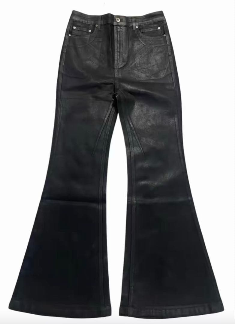 SAINT GOAT クロスコーティングフレアデニムパンツ