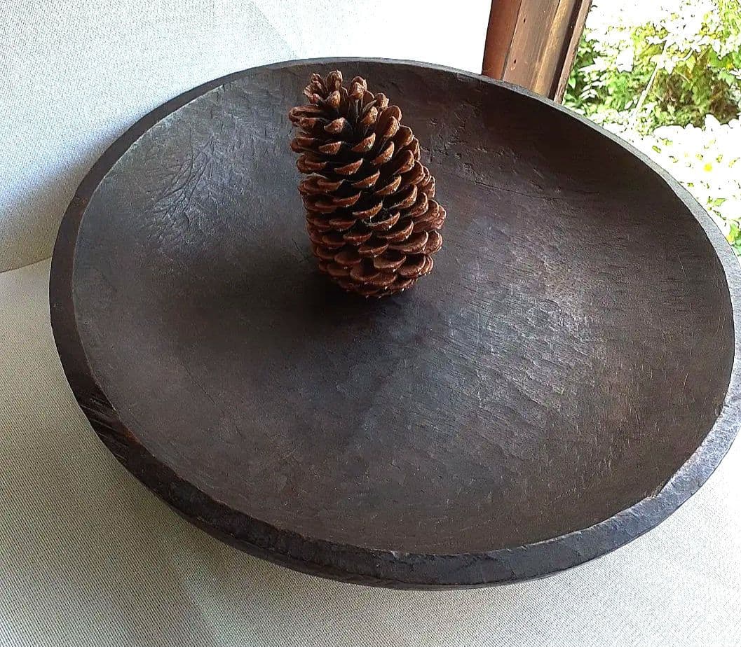 こね鉢　木彫り　くりぬき　　 木製器　古道具　アンティーク